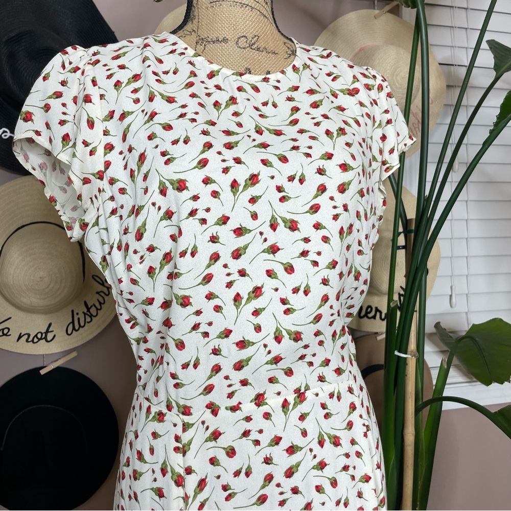 Reformation mini rose print dress - Picture 3 of 15
